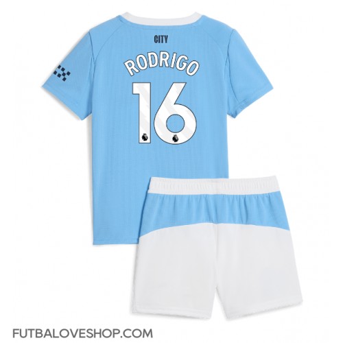 Dres Manchester City Rodri Hernandez #16 Domáci pre deti 2025-26 Krátky Rukáv (+ trenírky)